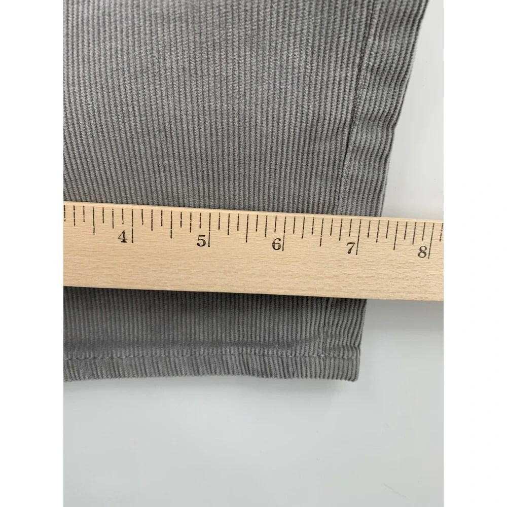 J Crew Corduroy Pants Mens 36x30 Gray Slim Flex Cotton Fall Preppy NEW